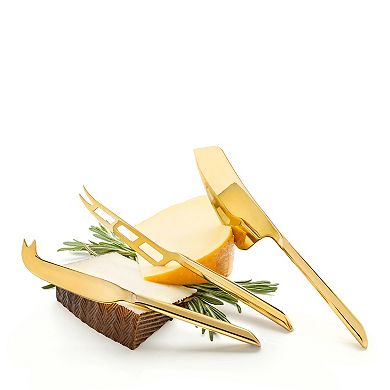 Gold Cheese Knives by Viski