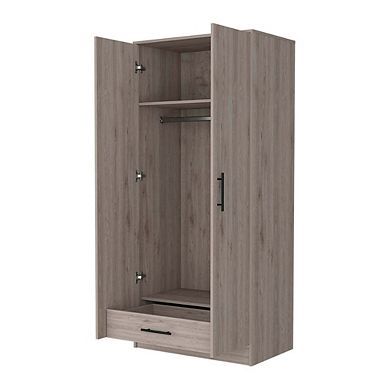Rio Double Door Armoire, One Cabinet, Hidden Drawer