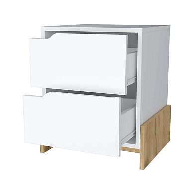 Lovell Nightstand with Sturdy Base and 2-Drawers