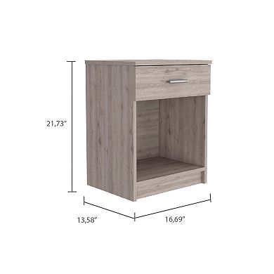 Pictor Nightstand, One Drawer, Lower Shelf, Superior Top