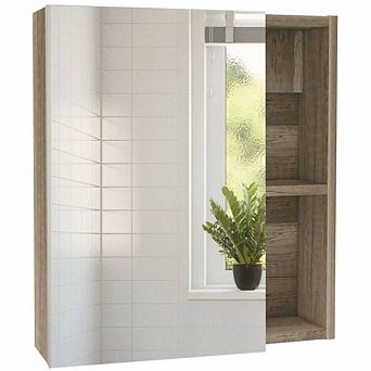 Lincoln Mirrored Medicine Cabinet, Five Interior Shelves