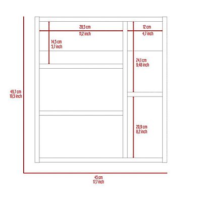 Lincoln Mirrored Medicine Cabinet, Five Interior Shelves