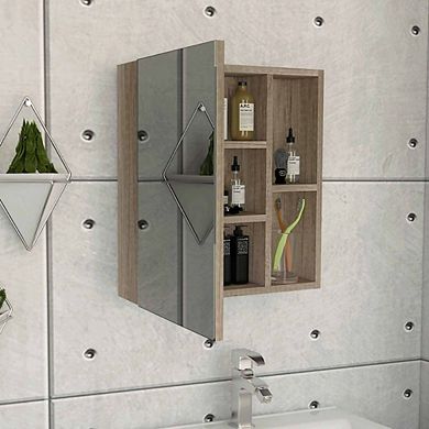 Lincoln Mirrored Medicine Cabinet, Five Interior Shelves