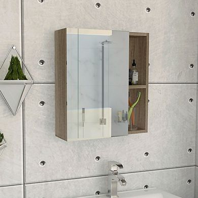 Lincoln Mirrored Medicine Cabinet, Five Interior Shelves