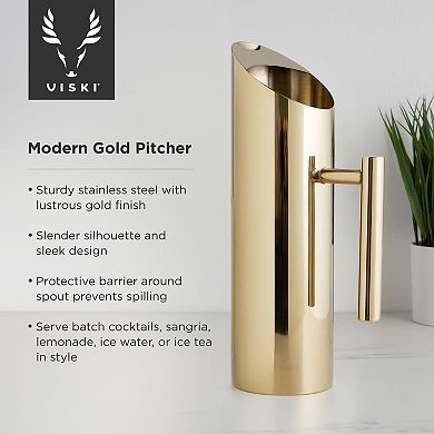 Modern Gold Pitcher by Viski