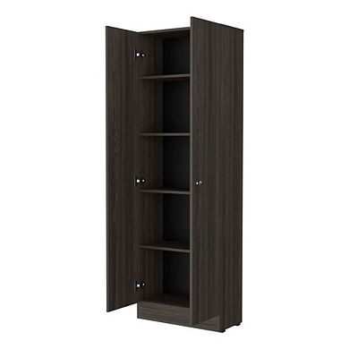 Virginia Double Door Storage Cabinet, Five Shelves