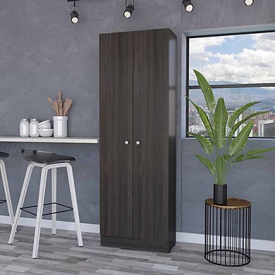 Virginia Double Door Storage Cabinet, Five Shelves