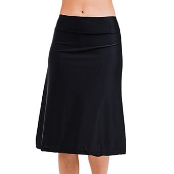 Women's High-Waisted Long Swim Skort
