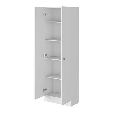 Virginia Double Door Storage Cabinet, Five Shelves