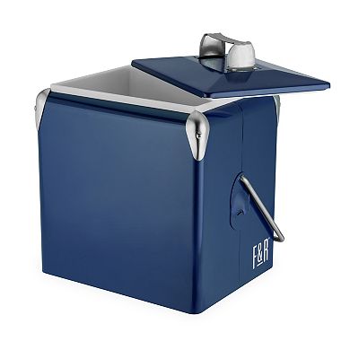 Blue Vintage Metal Cooler by Foster & Rye