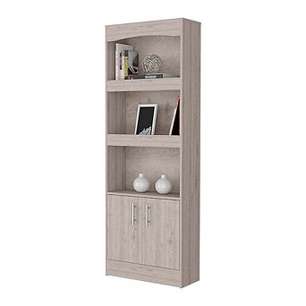 Durango Bookcase, Three Shelves, Double Door Cabinet