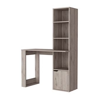 Riverton Computer Desk with Bookcase 4 tier Shelf and Cabinet