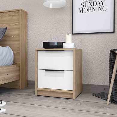 Washington Nightstand, Two Large Drawers