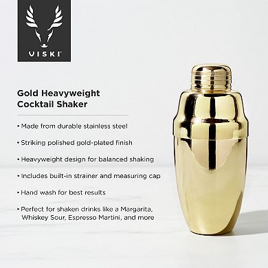 Belmont Heavyweight Cocktail Shaker in Gold Viski®