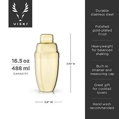 Gold Heavyweight Cocktail Shaker by Viski