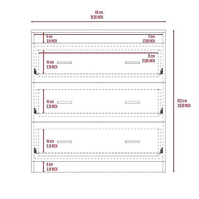 Burlington Three Drawers Dresser