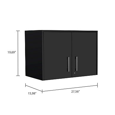 Penny Storage Cabinet, Wall Cabinet Double Door, Three Internal Shelves