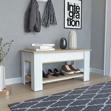 Daffodil Bench, Liftable Top And Lower Panel