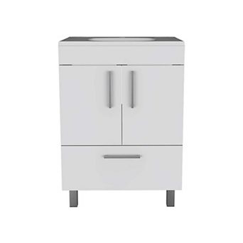 Othello Single Bathroom Vanity, Double Door Cabinet,One Drawer