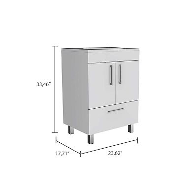 Othello Single Bathroom Vanity, Double Door Cabinet,One Drawer