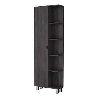 Los Angeles Linen Cabinet, Five Shelves, One Cabinet, Divisions