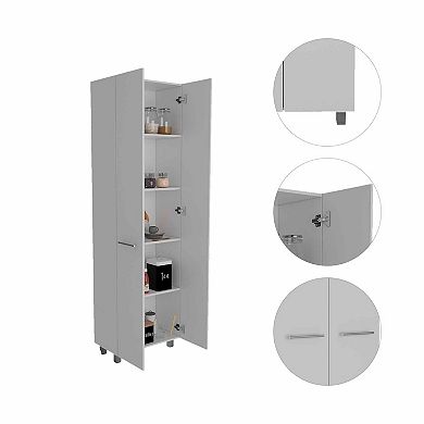 Pensacola, Double Door Pantry Cabinet, Five Interior Shelve