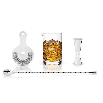4-Piece Stainless Steel Mixologist Barware Set by Viski®
