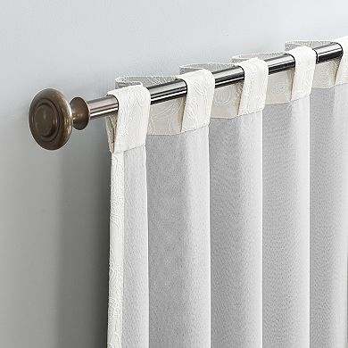 Sun Zero 2-pack Sierra Magnetic Closure 100% Blackout Back Tab Curtain Panel Pair