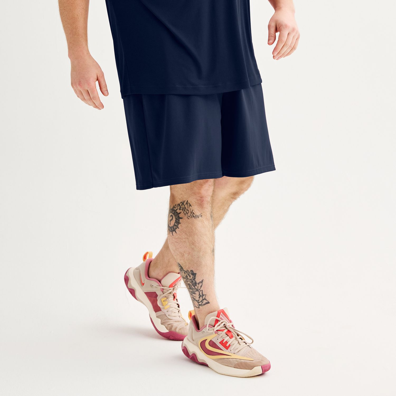 Мужские шорты Big & Tall Tek Gear® Mesh Shorts 9", цвет: Синий