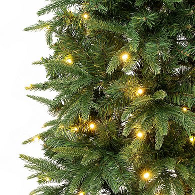 National Tree Company 6-ft. Pre-Lit Feel-Real Duxbury Slim Hinged Artificial Christmas Tree