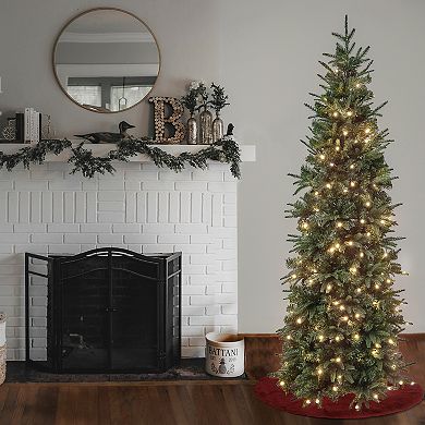National Tree Company 6-ft. Pre-Lit Feel-Real Duxbury Slim Hinged Artificial Christmas Tree