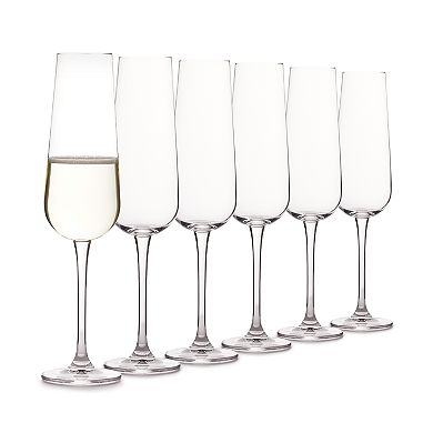 Discover Europe 6-pc. Champagne Flute Glass Set