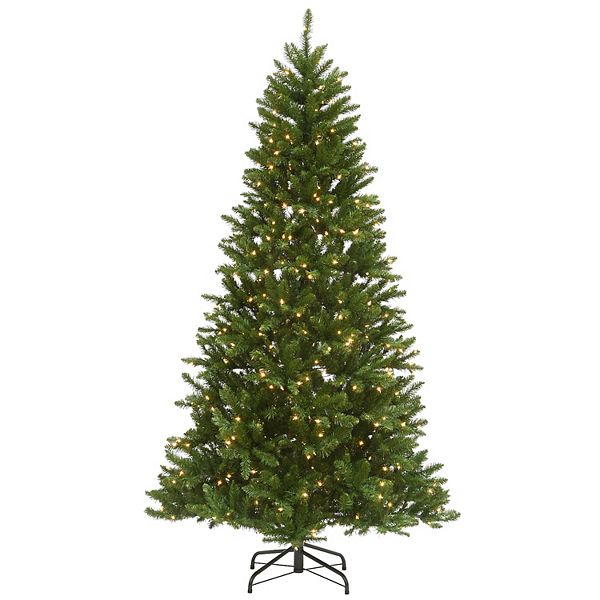 National Tree Company 6 1/2-ft. Pre-Lit Peyton Spruce Hinged Artificial ...