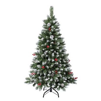 National Tree Company 4 1/2-ft. Cullen Berries & Pinecones Hinged Artificial Christmas Tree