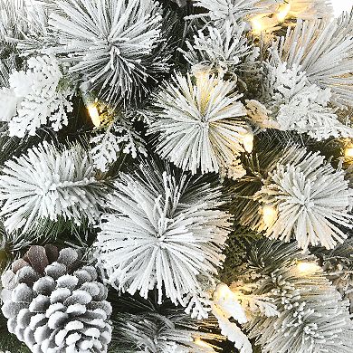 National Tree Company 22-in. Pre-Lit Feel Real Snowy Chiwaw Basin Artificial Christmas Tree