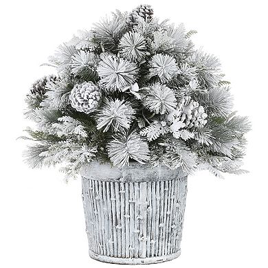 National Tree Company 22-in. Pre-Lit Feel Real Snowy Chiwaw Basin Artificial Christmas Tree