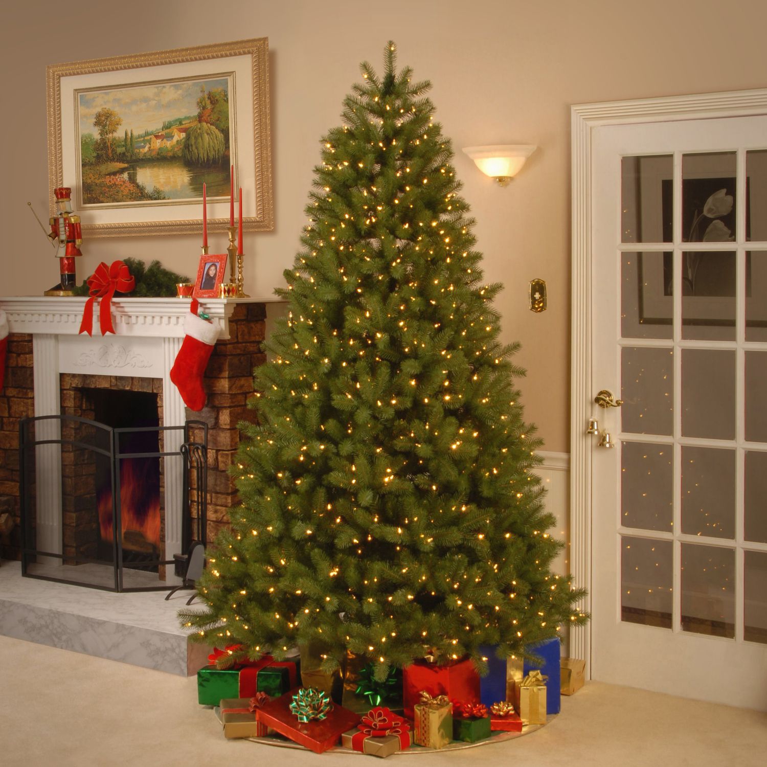 National Tree Company 7 1/2-ft. Pre-Lit Feel Real® Downswept Douglas ...