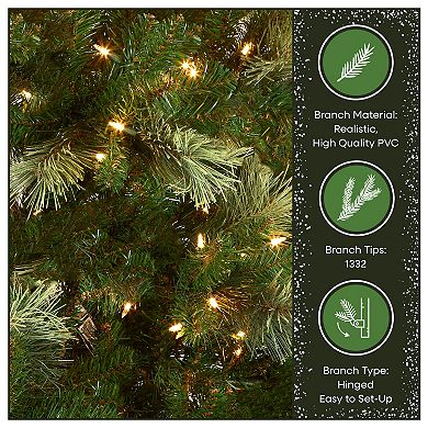 National Tree Company 9-ft. Pre-Lit Charleston Pine Hinged Artificial Christmas Tree