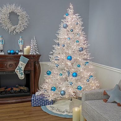 National Tree Company HGTV-7.5-ft. Pre-Lit Christmas by the Sea Coral Artificial Tree