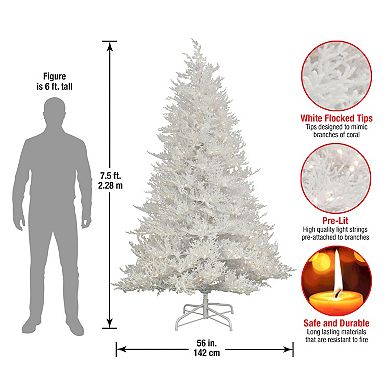 National Tree Company HGTV-7.5-ft. Pre-Lit Christmas by the Sea Coral Artificial Tree
