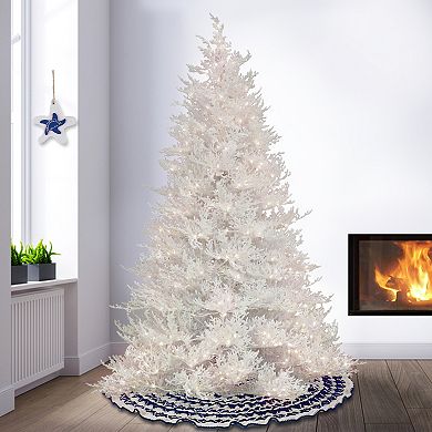 National Tree Company HGTV-7.5-ft. Pre-Lit Christmas by the Sea Coral Artificial Tree