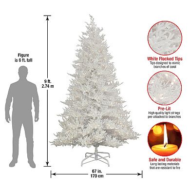 National Tree Company HGTV 9-ft. Christmas by the Sea Coral Pre-Lit Artificial Tree