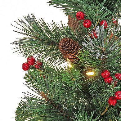 National Tree Company 4-ft. Pre-Lit Crestwood Berry & Pinecones Spruce Artificial Christmas Entrance Tree