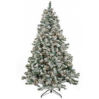 National Tree Company 9-ft. Pre-Lit Snowy Crestview Hinged Artificial Christmas Tree