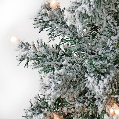 National Tree Company 9-ft. Pre-Lit Snowy Crestview Hinged Artificial Christmas Tree