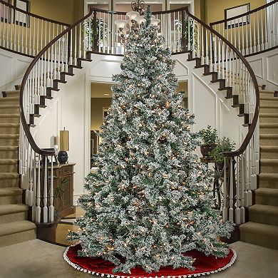 National Tree Company 9-ft. Pre-Lit Snowy Crestview Hinged Artificial Christmas Tree