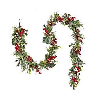 National Tree Company HGTV-9-ft. Holiday Greenery & Berry Garland