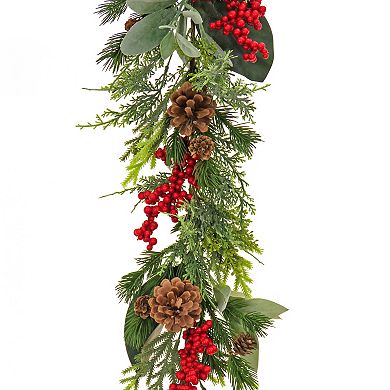 National Tree Company HGTV-9-ft. Holiday Greenery & Berry Garland