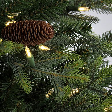 National Tree Company 7 1/2-ft. Pre-Lit Skykomish Pine Hinged Artificial Christmas Tree