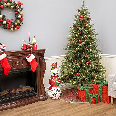 National Tree Company 7 1/2-ft. Pre-Lit Skykomish Pine Hinged Artificial Christmas Tree
